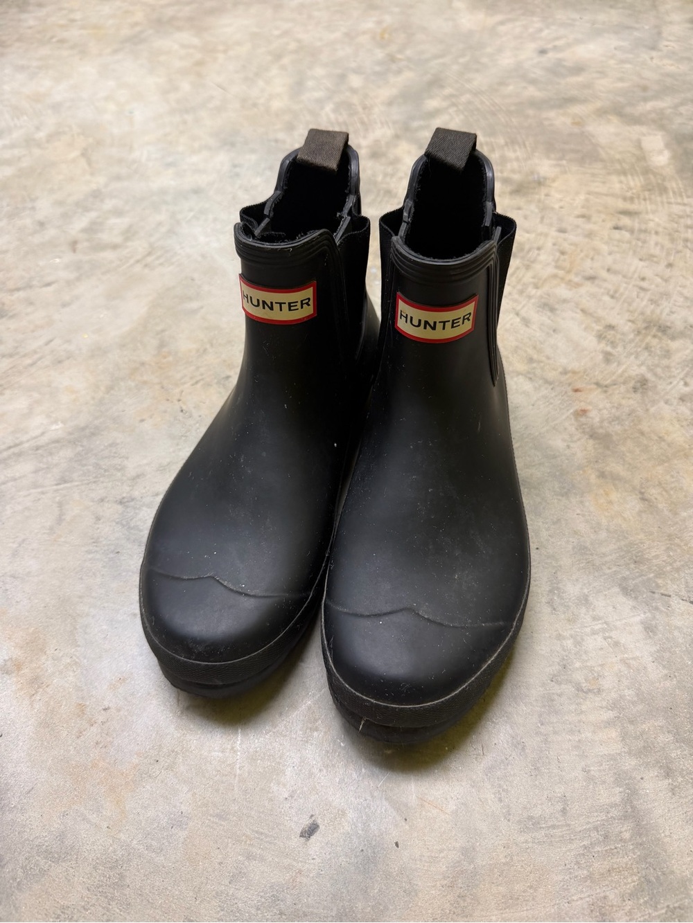 Hunter Black Chelsea Short Rain Booties